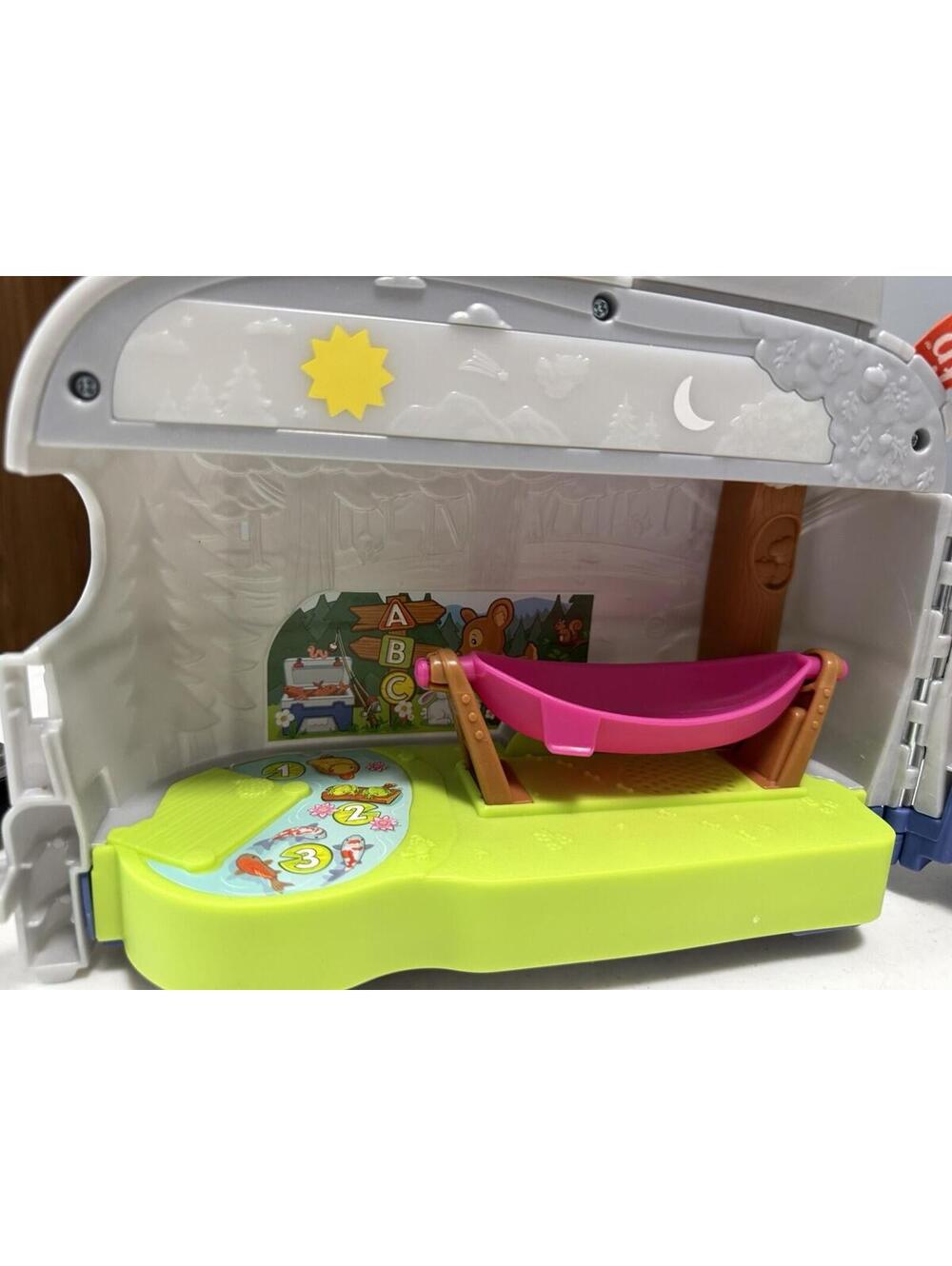 Fisher Price Little People Light-Up Learning Camper RV Kayak Car Playset Works - Picture 11 of 12